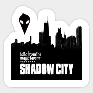 Shadow City B&W Sticker